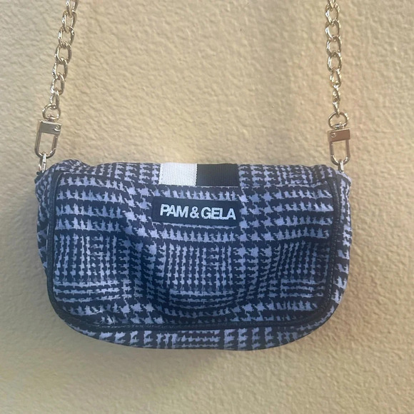 Pam & Gela Houndstooth Mini Cross Body Bag EUC - Picture 6 of 10